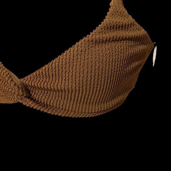 Good American Crinkle Always Fit Twist Bikini Top Size Medium NWT - Picture 5 of 8